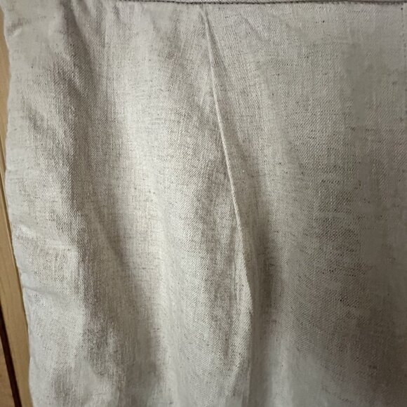 Banana Republic Factory Linen Blend Wide Leg Cropped Pull-On Pants in Flax Sz M - Picture 3 of 7